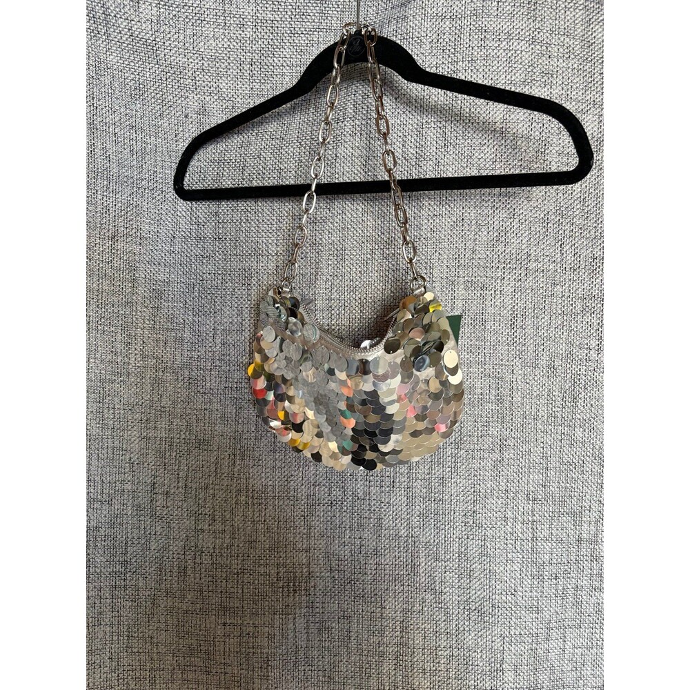 Wild Fable Slouchy Sequin Hobo Shoulder Handbag silver sequin shoulder bag